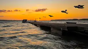 Zachód słońca w Pierkunowie, jezioro Kisajno, czerwiec 2025 r. - zdjęcie 14