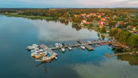 Zachód słońca nad jeziorem Bocznym, Rydzewo z lotu ptaka, lipiec 2025 r. - zdjęcie 18