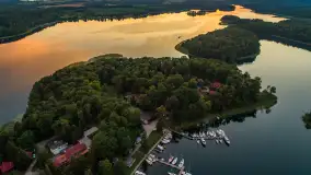 Zachód słońca nad jeziorem Kisajno, Łabędzi Ostrów, lipiec 2025 r. - zdjęcie 3