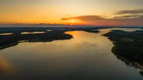 Zachód słońca nad jeziorem Kisajno, Oczy Mazur, lipiec 2025 r.  - zdjęcie 12