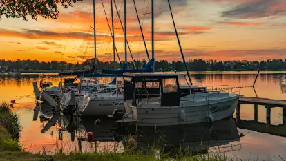 Jezioro Boczne po zachodzie słońca, lipiec 2025 r.