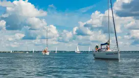 Jezioro Niegocin widziane z Wilkas, lipiec 2025 r. - zdjęcie 12