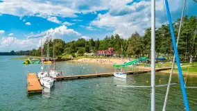 Jezioro Święcajty i Piękny Brzeg z lotu ptaka, sierpień 2025 r. - zdjęcie 8