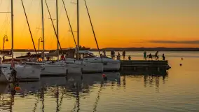 Zachód słońca nad jeziorem Śniardwy, Marina Śniardwy, sierpień 2025 r. - zdjęcie 13