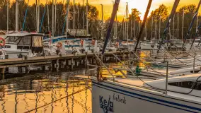 Wieczór i zachód słońca w porcie Keja, Węgorapa, Węgorzewo - zdjęcie 10