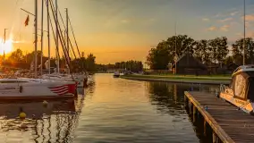 Wieczór i zachód słońca w porcie Keja, Węgorapa, Węgorzewo - zdjęcie 29