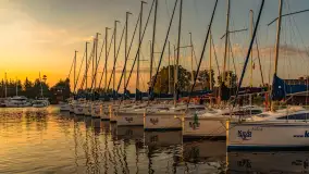 Wieczór i zachód słońca w porcie Keja, Węgorapa, Węgorzewo - zdjęcie 22