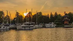 Wieczór i zachód słońca w porcie Keja, Węgorapa, Węgorzewo - zdjęcie 31