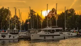 Wieczór i zachód słońca w porcie Keja, Węgorapa, Węgorzewo - zdjęcie 16