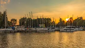 Wieczór i zachód słońca w porcie Keja, Węgorapa, Węgorzewo - zdjęcie 24