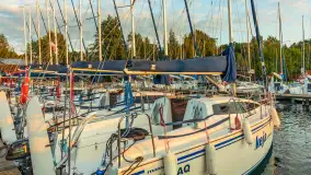 Wieczór i zachód słońca w porcie Keja, Węgorapa, Węgorzewo - zdjęcie 11