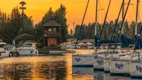 Wieczór i zachód słońca w porcie Keja, Węgorapa, Węgorzewo - zdjęcie 30