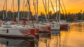 Wieczór i zachód słońca w porcie Keja, Węgorapa, Węgorzewo - zdjęcie 21