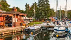 Wieczór i zachód słońca w porcie Keja, Węgorapa, Węgorzewo - zdjęcie 20