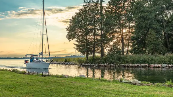 Jezioro Mamry w okolicach Węgorapy, sierpień 2025 r.