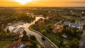 Zachód słońca w Węgorzewie, port Keja, sierpień 2025 r. - zdjęcie 3