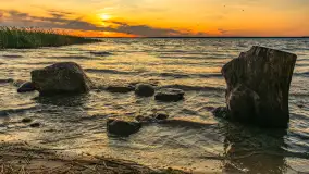 Zachód słońca nad jeziorem Śniardwy, Szeroki Ostrów, czerwiec 2025 r. - zdjęcie 16