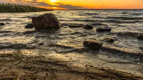 Zachód słońca nad jeziorem Śniardwy, Szeroki Ostrów, czerwiec 2025 r. - zdjęcie 10