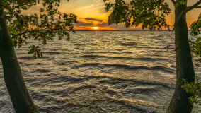 Zachód słońca nad jeziorem Śniardwy, Szeroki Ostrów, czerwiec 2025 r. - zdjęcie 21