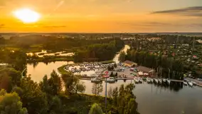 Zachód słońca nad Węgorzewem, sierpień 2025 r. - zdjęcie 1