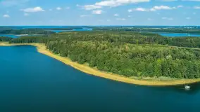 Jezioro Kisajno i port Łabędzi Ostrów na początku września 2025 r. z drona - zdjęcie 22