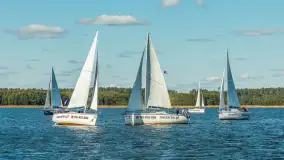 Jezioro Kisajno pełne jachtów, trwa żeglarski wrzesień 2025 - zdjęcie 49
