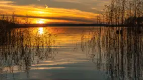 Zachód słońca nad jeziorem Gołdopiwo, listopad 2025 r. - zdjęcie 18