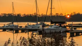 Zachód słońca, końcówka kolorów jesieni w Sztynorcie, listopad 2025 r. - zdjęcie 43