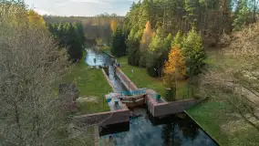 Jesienna śluza Przerwanki, jezioro Gołdopiwo i rzeka Sapina