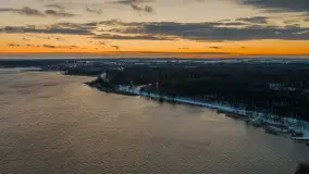 Giżycko pod koniec dnia z drona, styczeń 2026 r. - zdjęcie 24