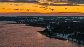 Giżycko pod koniec dnia z drona, styczeń 2026 r. - zdjęcie 11