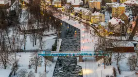 Giżycko pod koniec dnia z drona, styczeń 2026 r. - zdjęcie 28