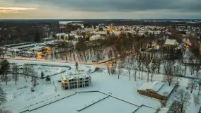 Giżycko pod koniec dnia z drona, styczeń 2026 r. - zdjęcie 39
