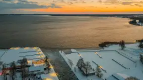 Giżycko pod koniec dnia z drona, styczeń 2026 r. - zdjęcie 4