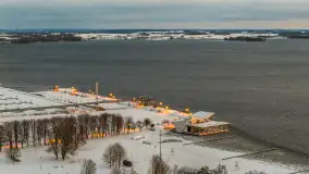 Giżycko pod koniec dnia z drona, styczeń 2026 r. - zdjęcie 36