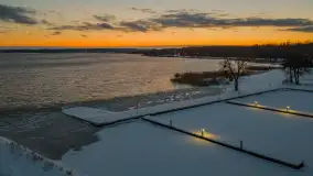 Giżycko pod koniec dnia z drona, styczeń 2026 r. - zdjęcie 31