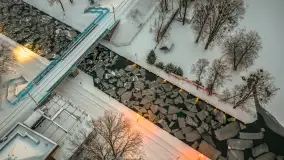 Giżycko pod koniec dnia z drona, styczeń 2026 r. - zdjęcie 20