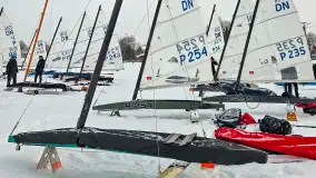 Pierwsze bojery w sezonie 2026 (styczeń), jezioro Śniardwy, Nowe Guty - zdjęcie 14