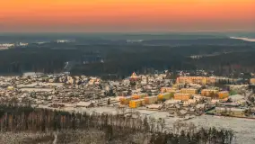 Zachód słońca nad jeziorem Nidzkim, Ruciane Nida z drona, styczeń 2026 r.  - zdjęcie 39