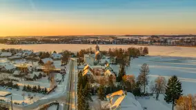 Zachód słońca nad jeziorem Bocznym z drona, styczeń 2026 r. - zdjęcie 23