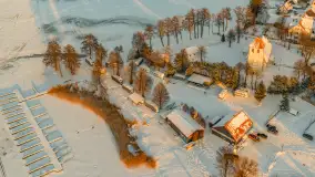 Zachód słońca nad jeziorem Bocznym z drona, styczeń 2026 r. - zdjęcie 10