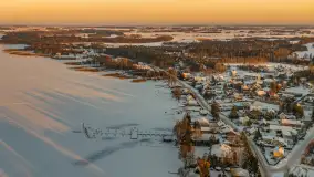 Zachód słońca nad jeziorem Bocznym z drona, styczeń 2026 r. - zdjęcie 33