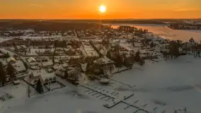 Zachód słońca nad jeziorem Bocznym z drona, styczeń 2026 r. - zdjęcie 41