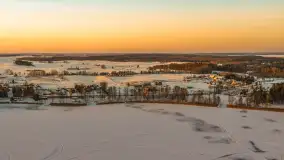 Zachód słońca nad jeziorem Bocznym z drona, styczeń 2026 r. - zdjęcie 35