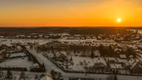 Zachód słońca nad jeziorem Bocznym z drona, styczeń 2026 r. - zdjęcie 34