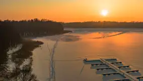 Zachód słońca w Sztynorcie z lotu ptaka, styczeń 2026 r.  - zdjęcie 5