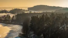 Jezioro Gołdopiwo i Brzezówka z drona, styczeń 2026 r. - zdjęcie 14