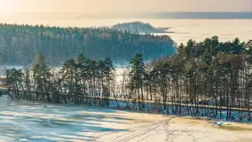 Jezioro Gołdopiwo i Brzezówka z drona, styczeń 2026 r. - zdjęcie 36