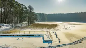 Jezioro Gołdopiwo i Brzezówka z drona, styczeń 2026 r. - zdjęcie 2