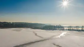 Jezioro Gołdopiwo i Brzezówka z drona, styczeń 2026 r. - zdjęcie 15